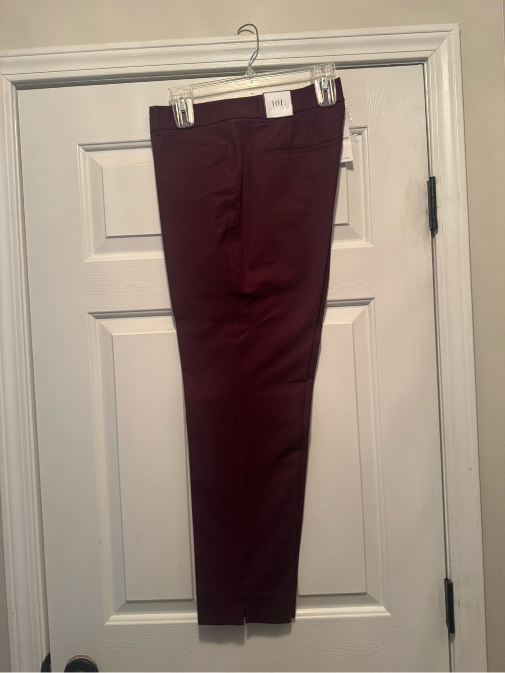 White House Black Market Women's Wine Cropped Ankle Pants